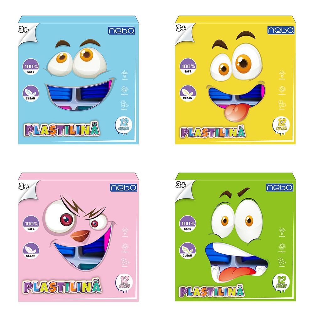 Plastilina, set 12 culori intense, 240 grame, instrument pentru decupaj, 16.5x1.7x18.2 cm - imagine 6